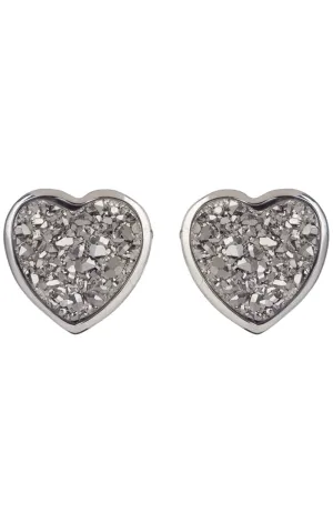 Beau Druzy Heart Studs