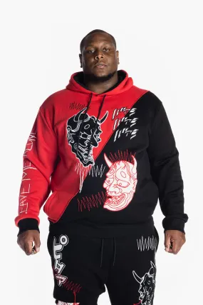 Big and Tall Dokkaebi Fashion Fleece Hoodie - Black