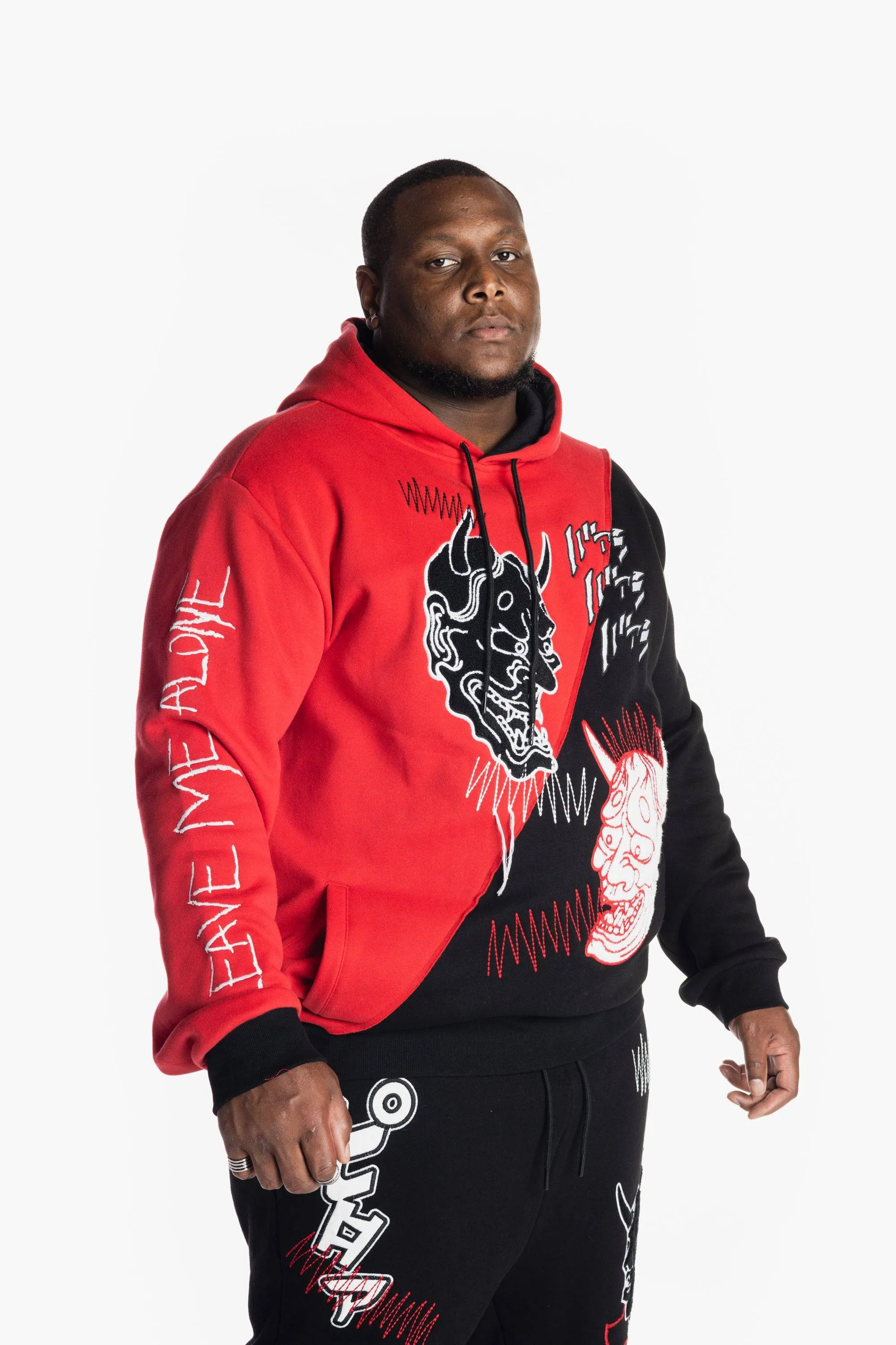 Big and Tall Dokkaebi Fashion Fleece Hoodie - Black