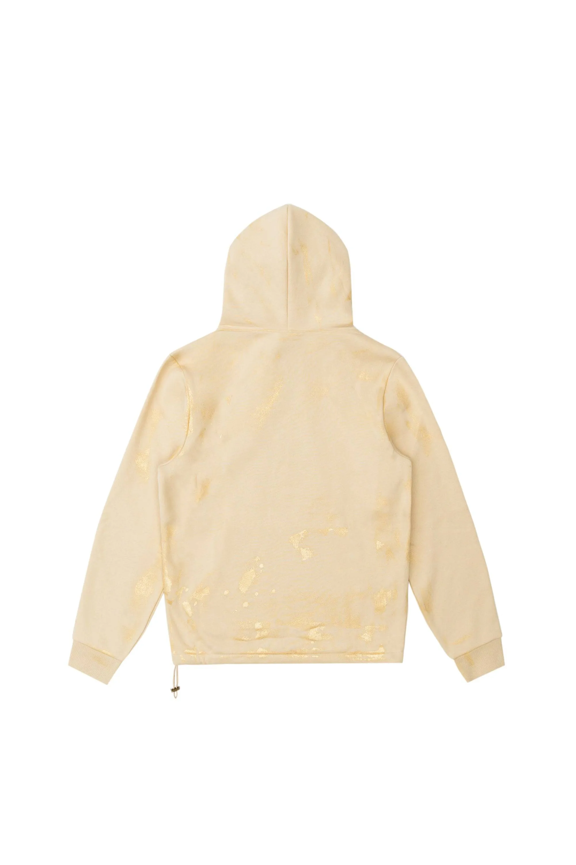 Big And Tall Metallic Print Hoodie - Fawn