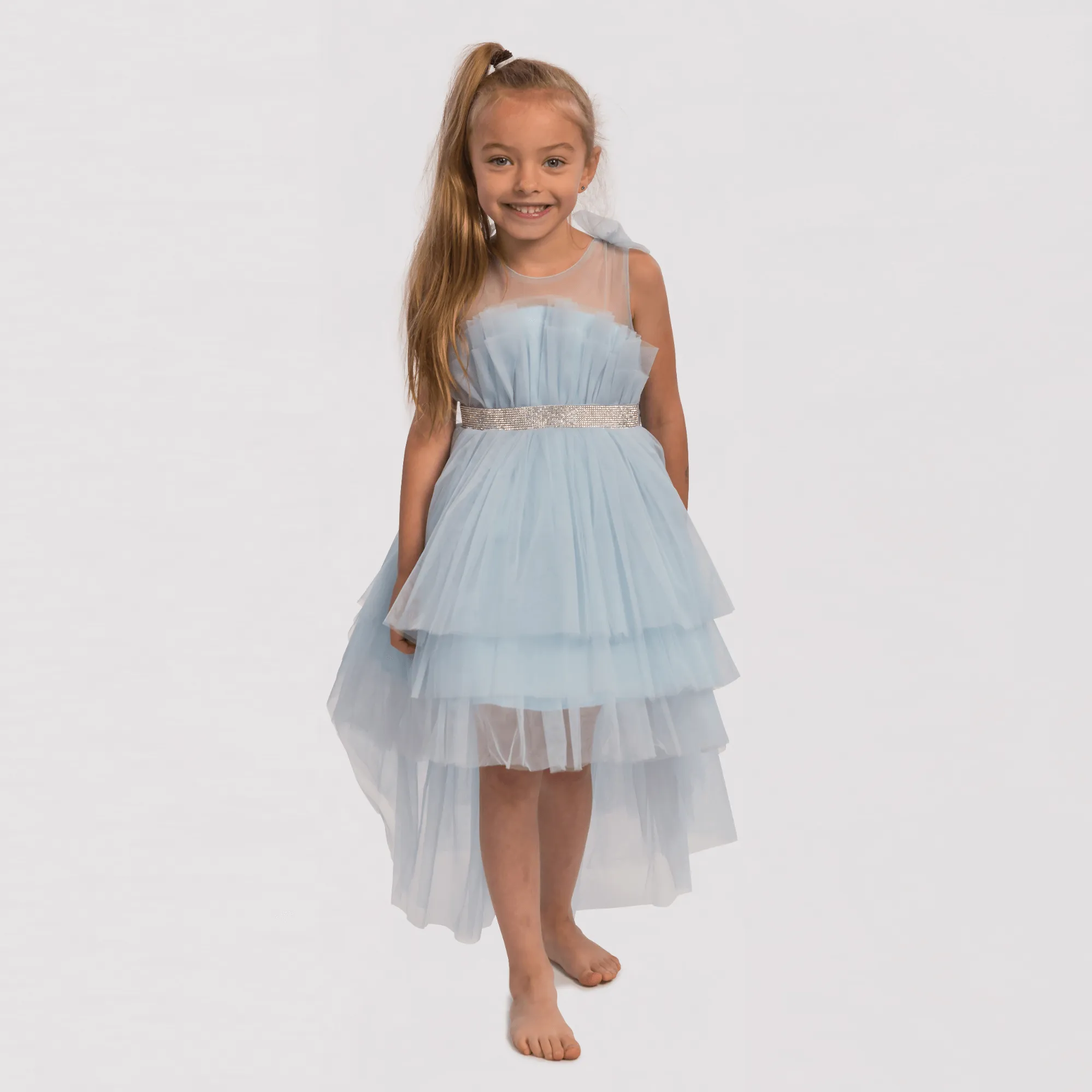 Brianna Blue Girls Formal Dress