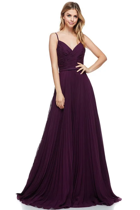 Bridesmaid Formal Prom Dress V neck