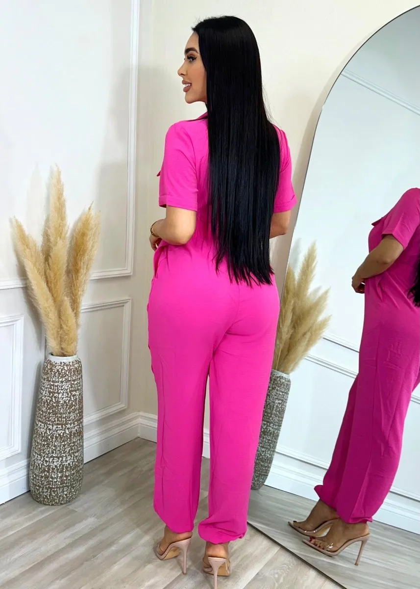 Casual Run Jumpsuit Pink