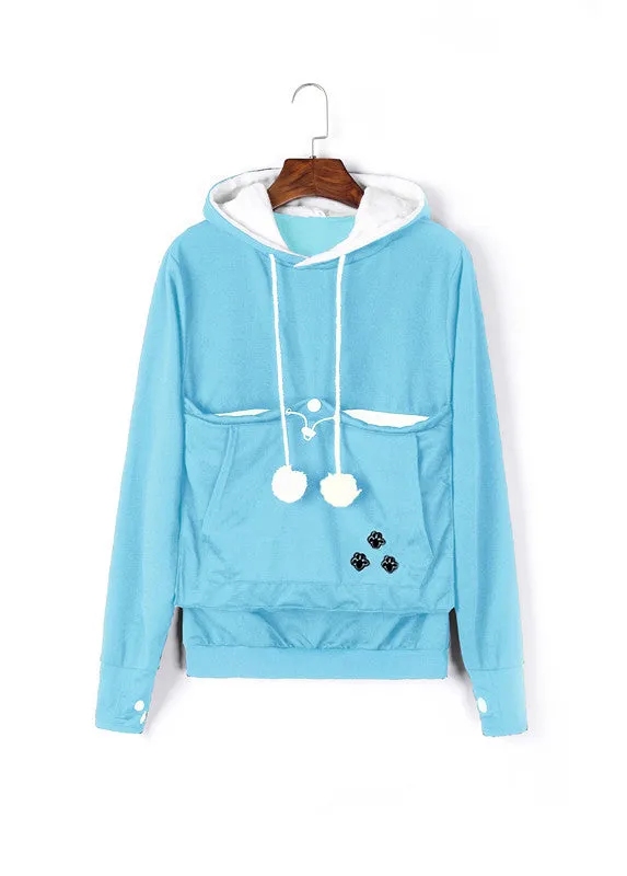 Cat Lovers Hoodies With Cuddle Pouch Dog Pet Hoodies