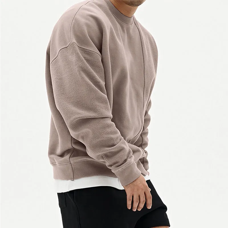 Crewneck Pullover: Loose Men's Clothing