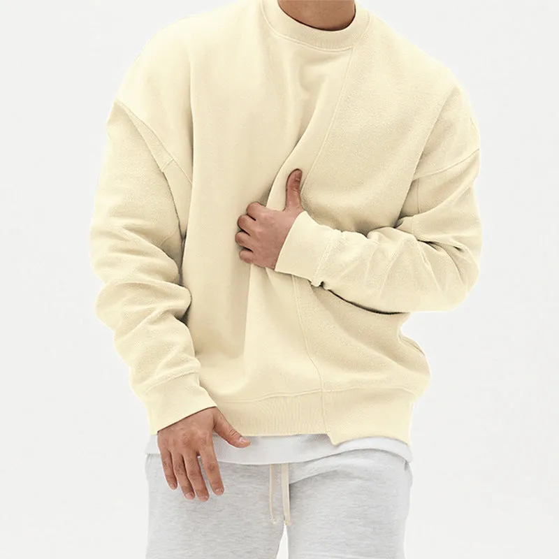 Crewneck Pullover: Loose Men's Clothing