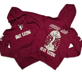 Denimicity STAY EATING Hoodie (BURGUNDY)