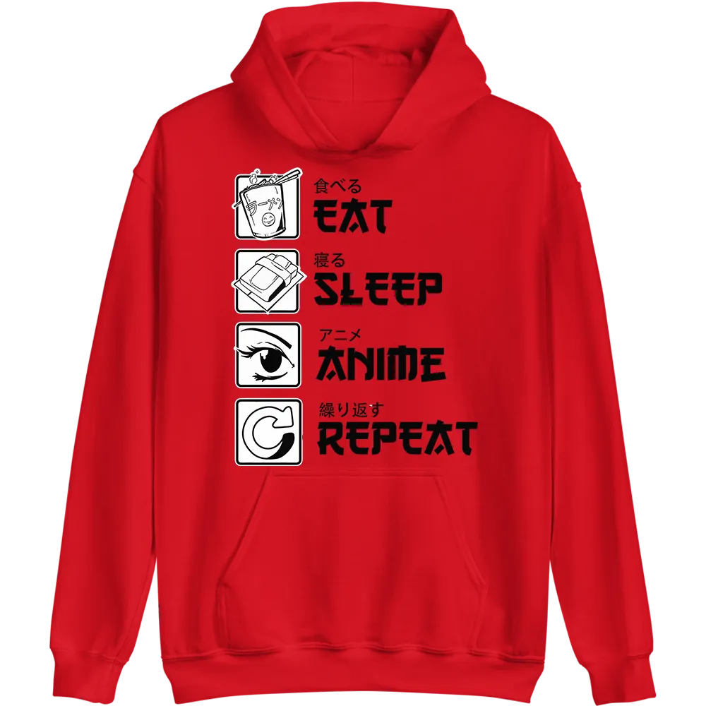 Eat Sleep Anime Repeat Hoodie