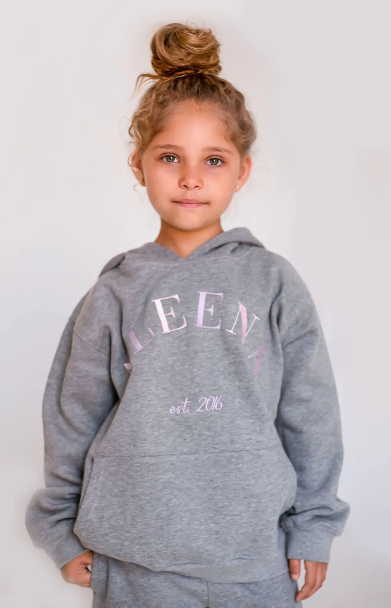 Girls Grey Est Hoodie