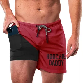 HOOCHIE DADDY QUICKDRY POCKET 2 IN 1 7'' INSEAM RUNNING SHORTS