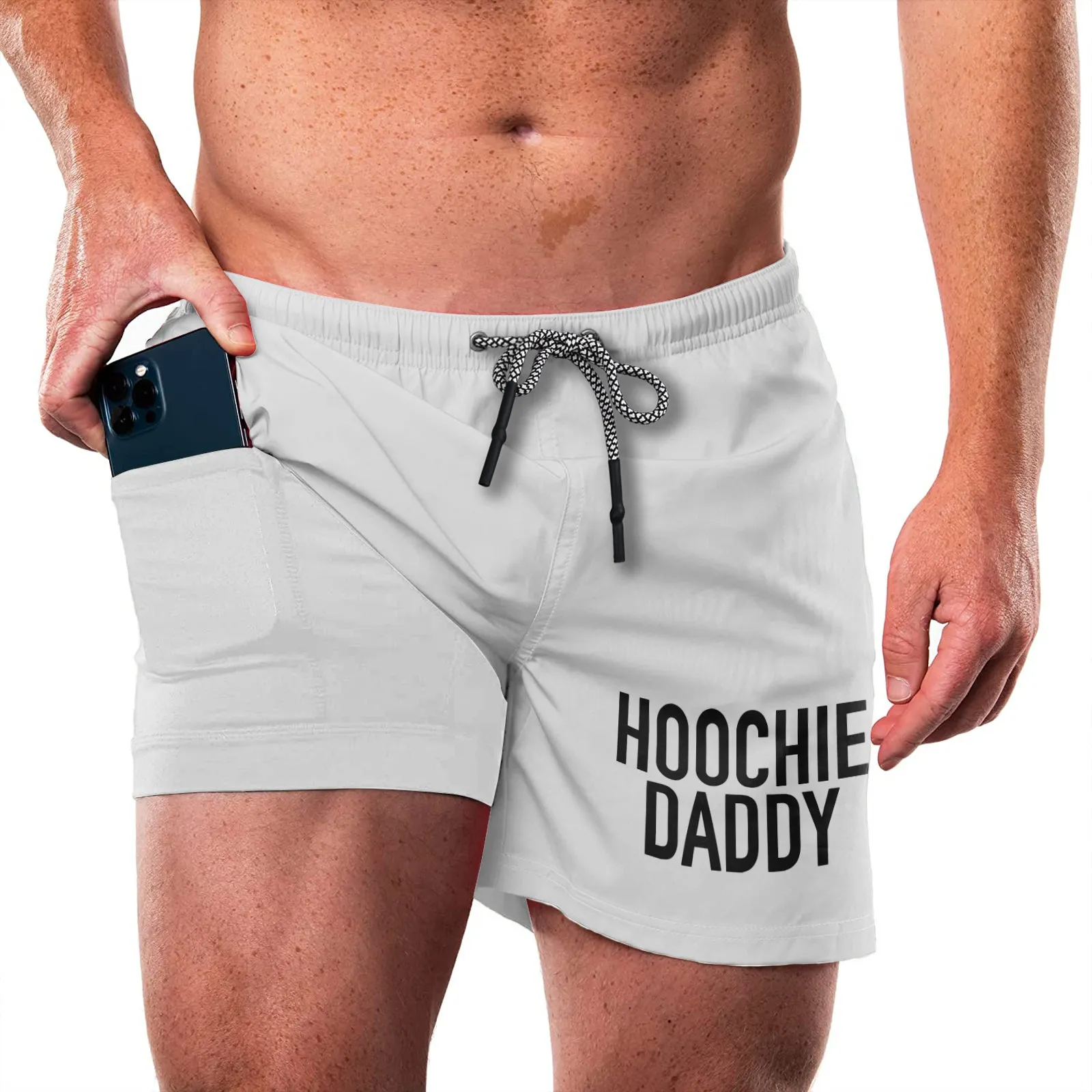 HOOCHIE DADDY QUICKDRY POCKET 2 IN 1 7'' INSEAM RUNNING SHORTS