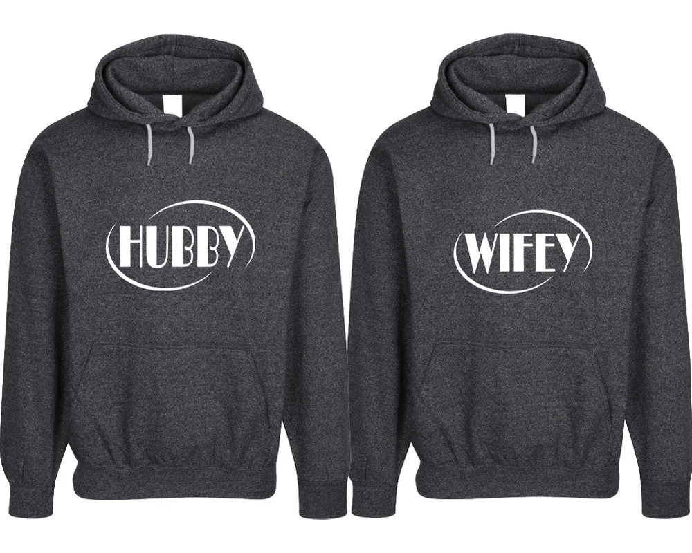 Hubby Wifey Couple Matching Speckle Hoodies