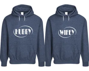 Hubby Wifey Couple Matching Speckle Hoodies