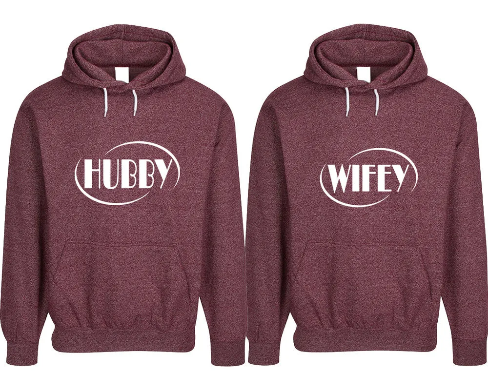 Hubby Wifey Couple Matching Speckle Hoodies