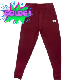 Jogging unisexe burgundy - Patch blanche