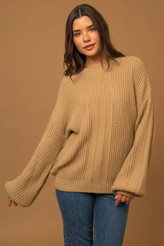 Long Into Fall Braided Sweater [online exclusive]