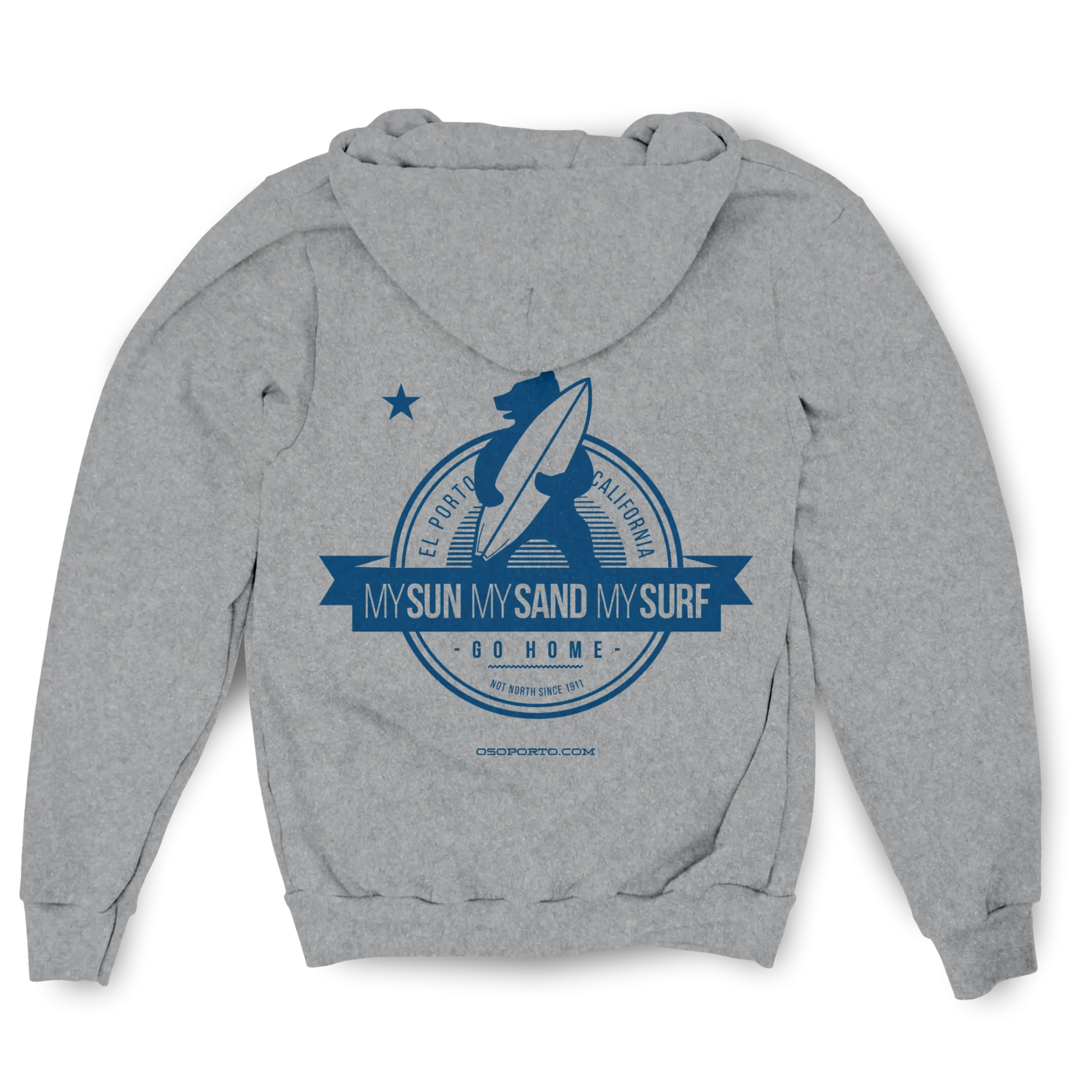 My Beach zip hoodie - gray