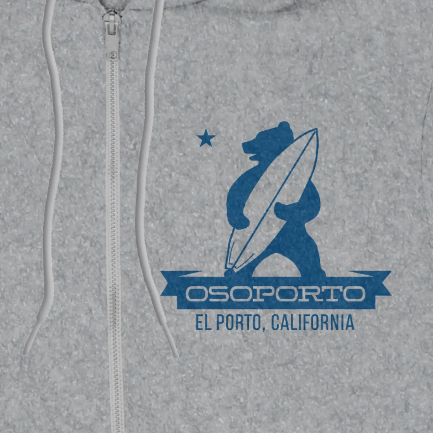 My Beach zip hoodie - gray