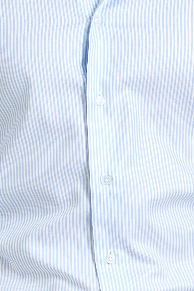 Pilot Super Lux (BC) Shirt - Lt Blue Stripe Cotton