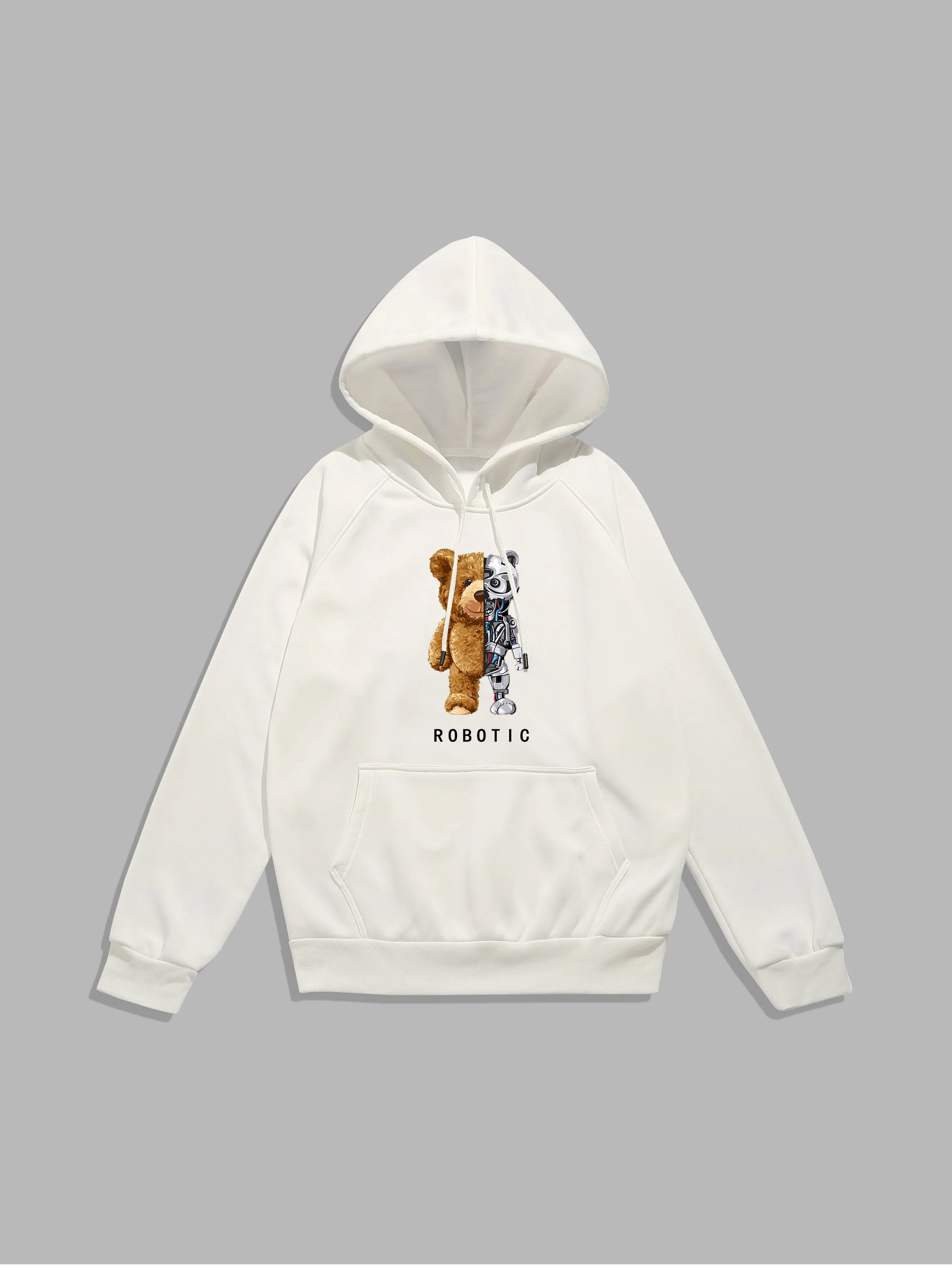 Robot Bear Graphic Hoodies