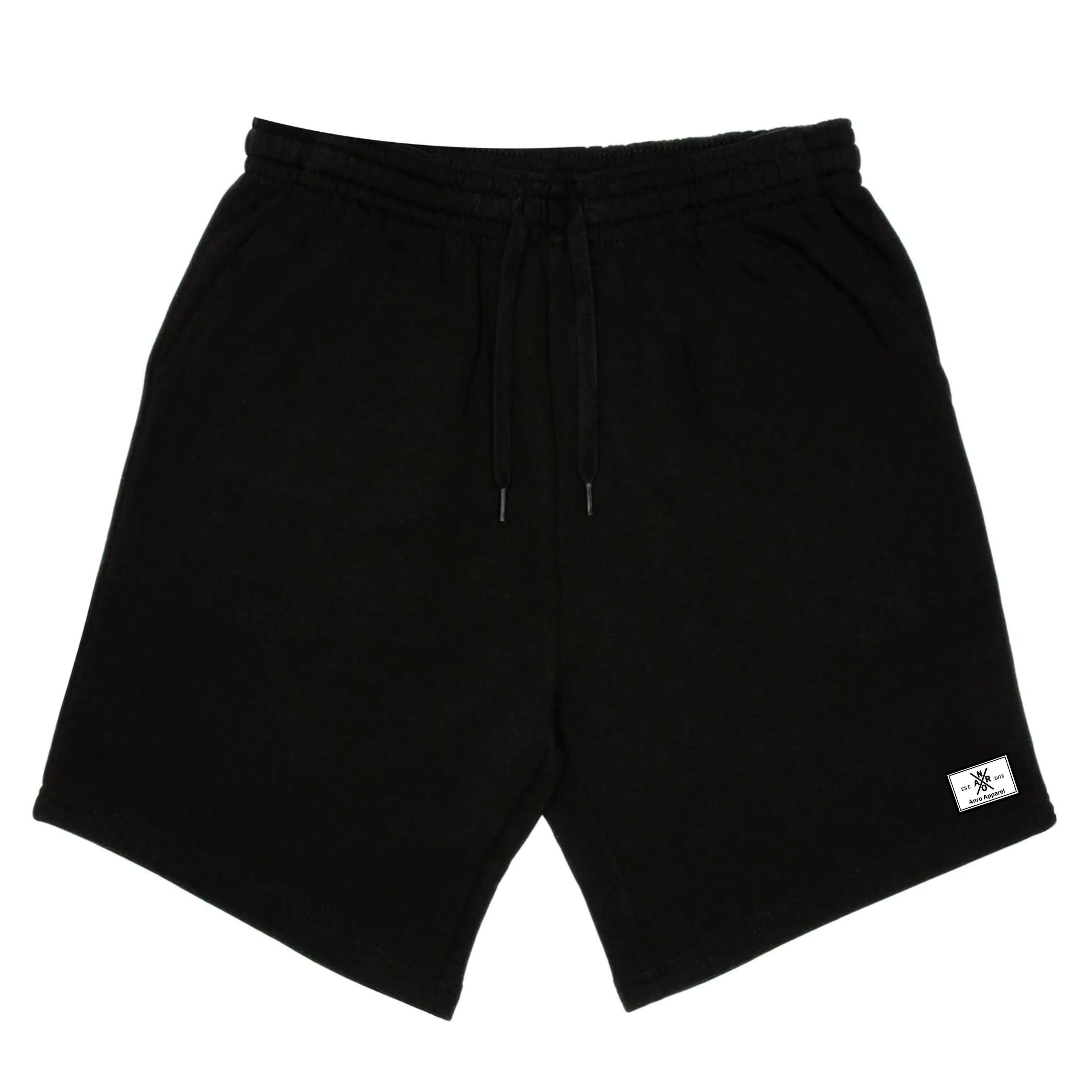 Short homme noir - Patch blanche