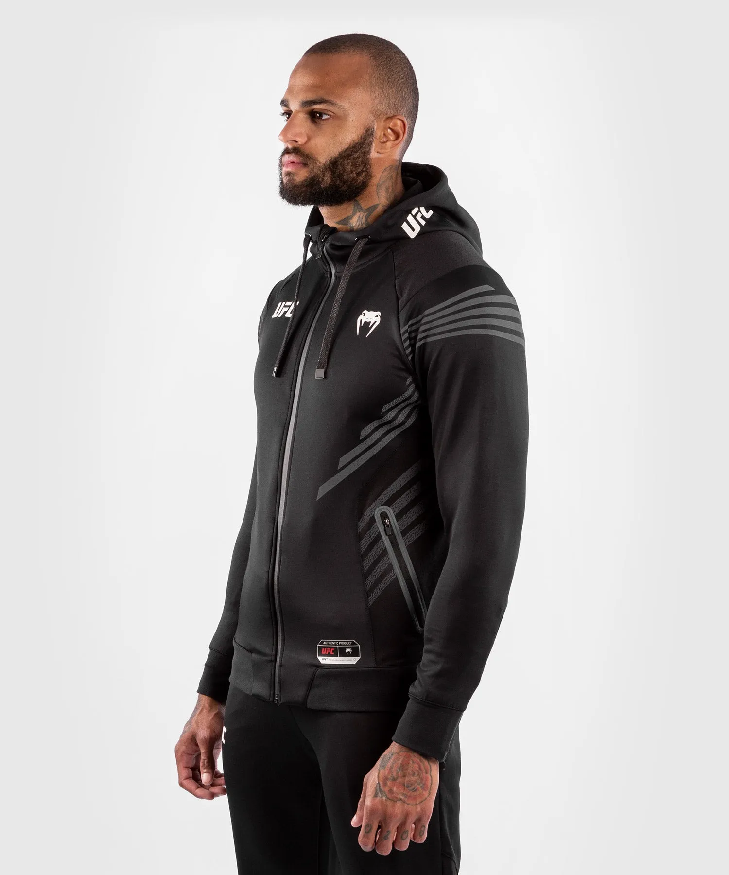 UFC Venum Authentic Fight Night Men's Walkout Hoodie - Black