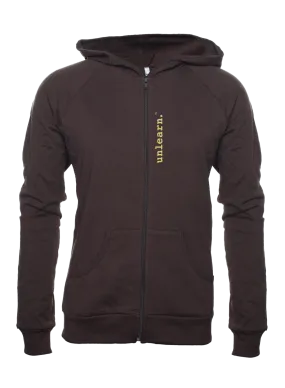 War Dove - Women's Brown Fleece Zipper Hoodie*