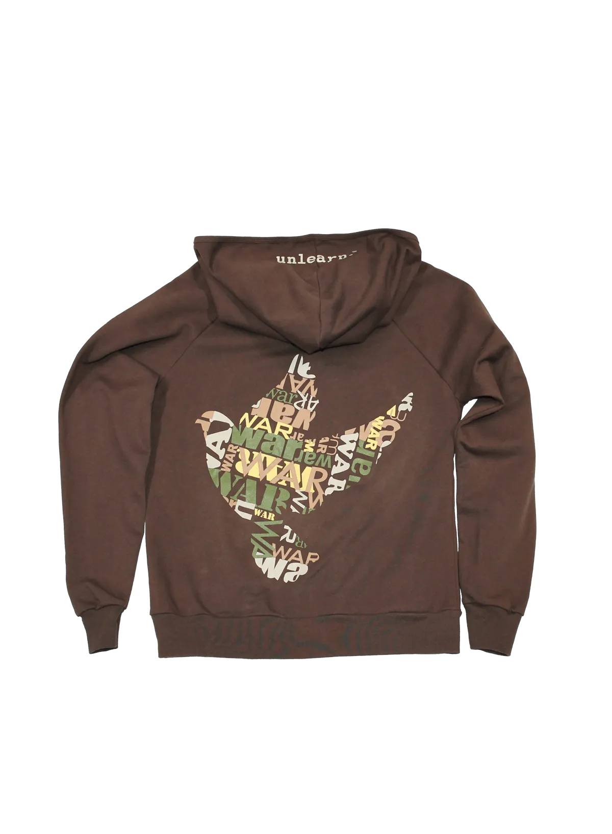 War Dove - Women's Brown Fleece Zipper Hoodie*